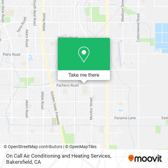 On Call Air Conditioning and Heating Services map
