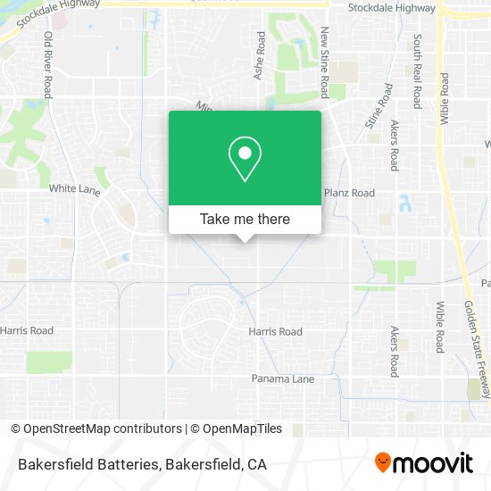 Mapa de Bakersfield Batteries