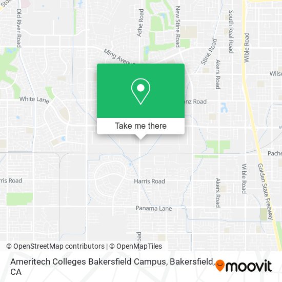 Ameritech Colleges Bakersfield Campus map