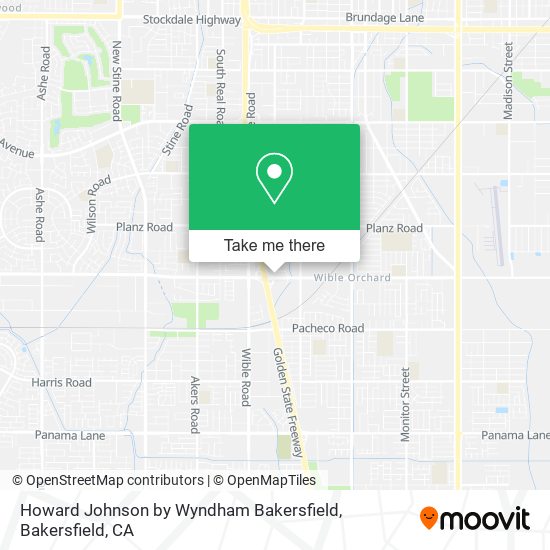 Mapa de Howard Johnson by Wyndham Bakersfield