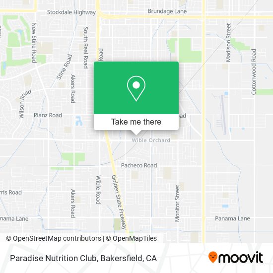 Paradise Nutrition Club map