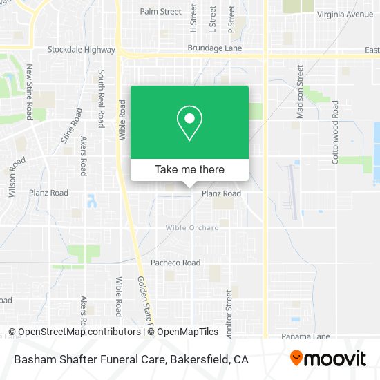 Basham Shafter Funeral Care map