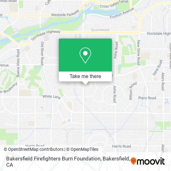 Bakersfield Firefighters Burn Foundation map