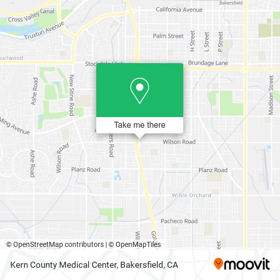 Mapa de Kern County Medical Center