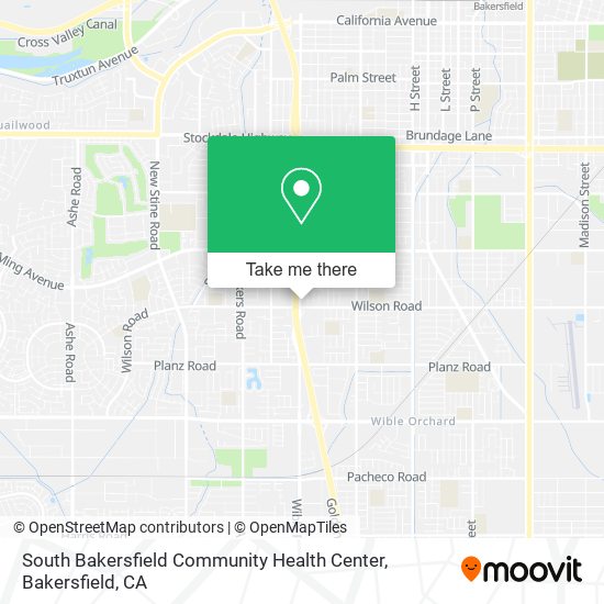 Mapa de South Bakersfield Community Health Center