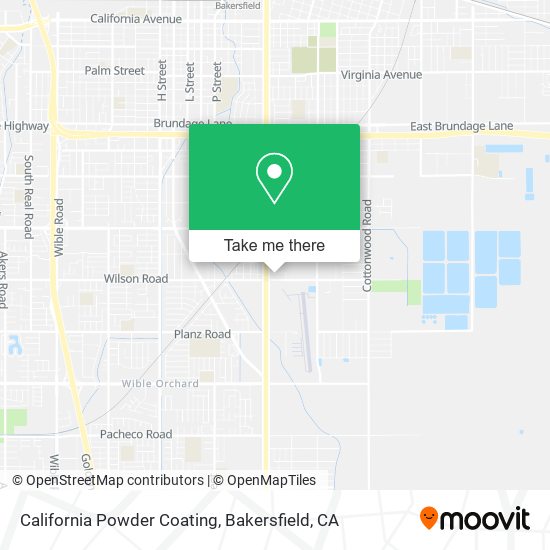 California Powder Coating map