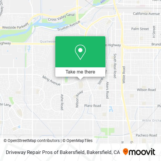 Driveway Repair Pros of Bakersfield map