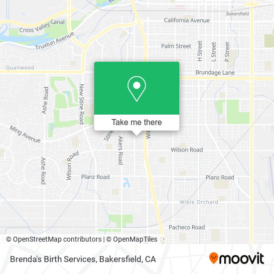 Brenda's Birth Services map