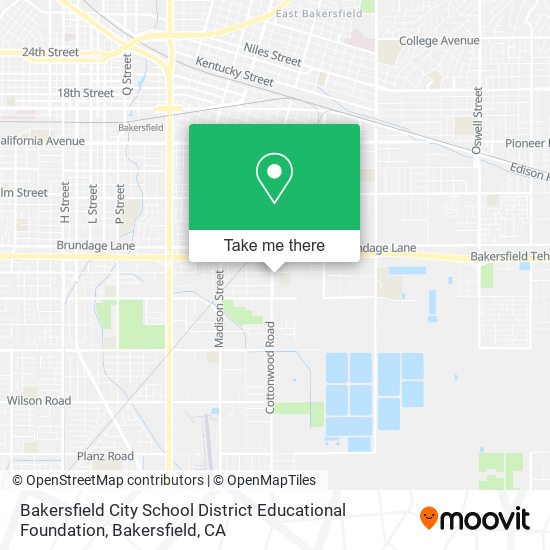 Bakersfield City School District Educational Foundation map