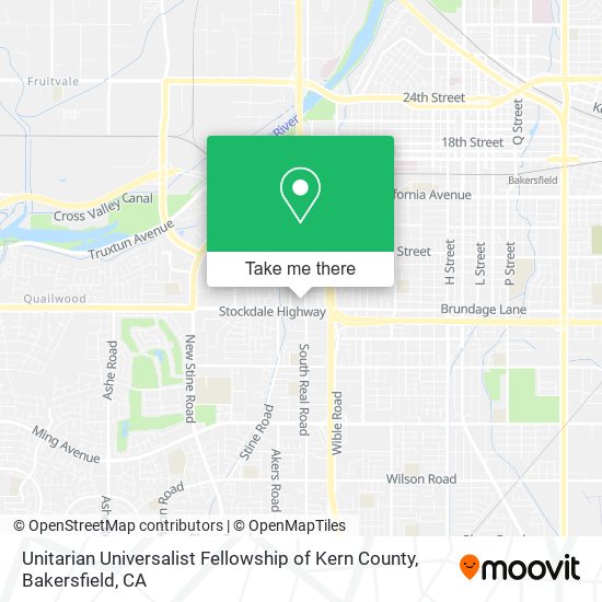 Unitarian Universalist Fellowship of Kern County map