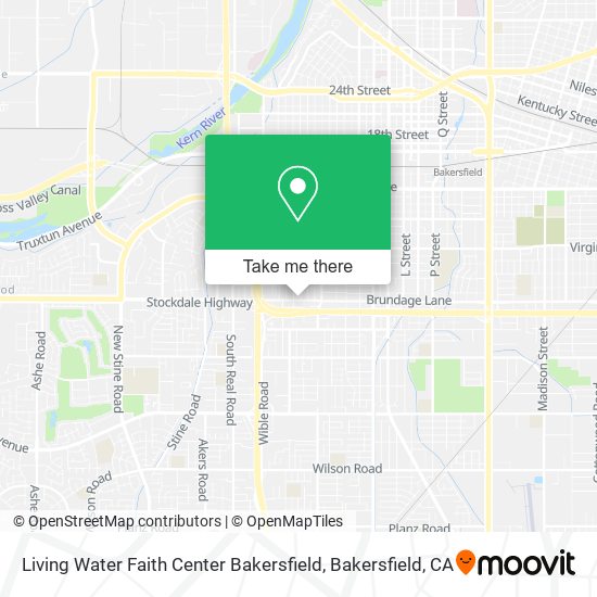 Living Water Faith Center Bakersfield map