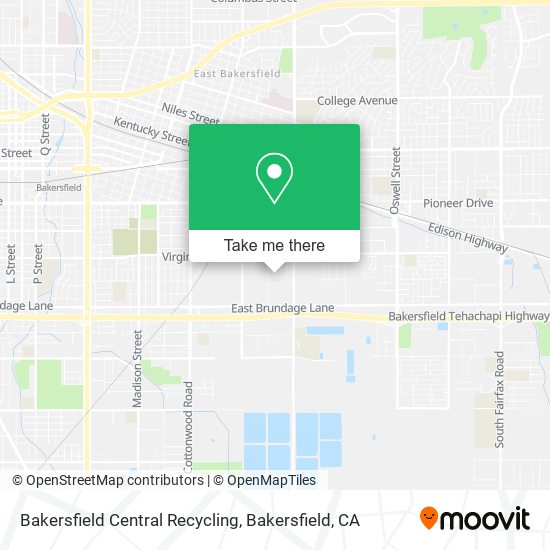Bakersfield Central Recycling map