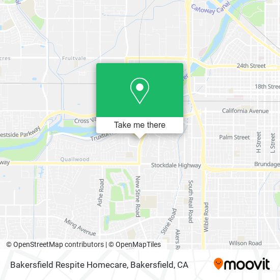 Bakersfield Respite Homecare map
