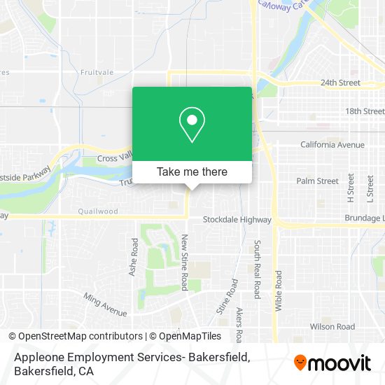 Mapa de Appleone Employment Services- Bakersfield