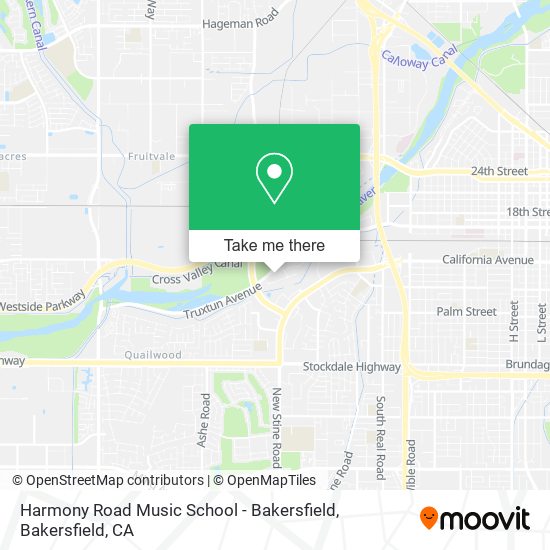 Harmony Road Music School - Bakersfield map