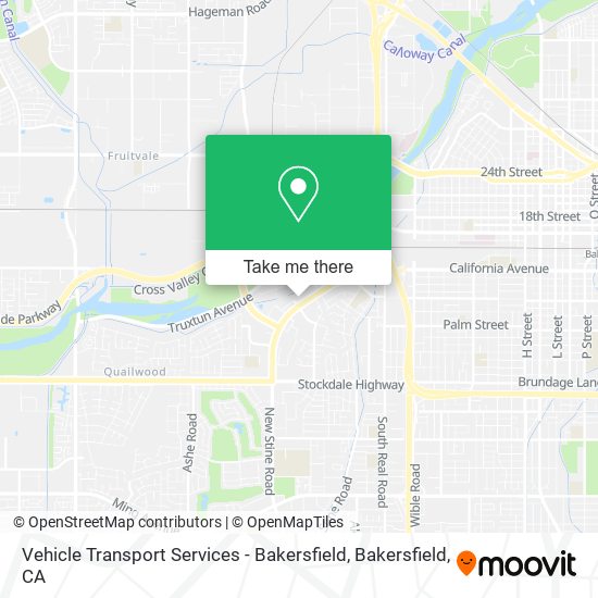 Vehicle Transport Services - Bakersfield map