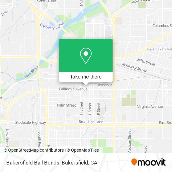 Bakersfield Bail Bonds map