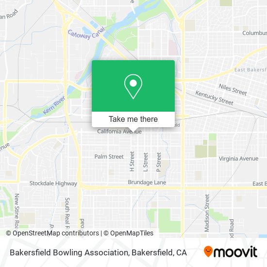 Bakersfield Bowling Association map