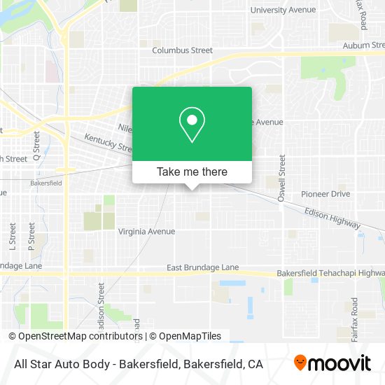 Mapa de All Star Auto Body - Bakersfield