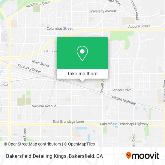 Mapa de Bakersfield Detailing Kings