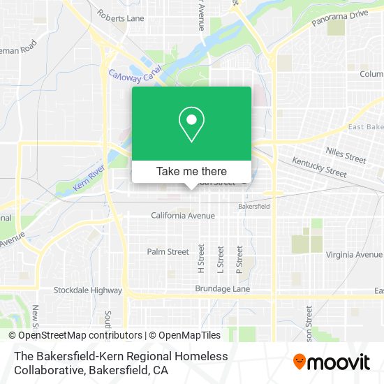 The Bakersfield-Kern Regional Homeless Collaborative map