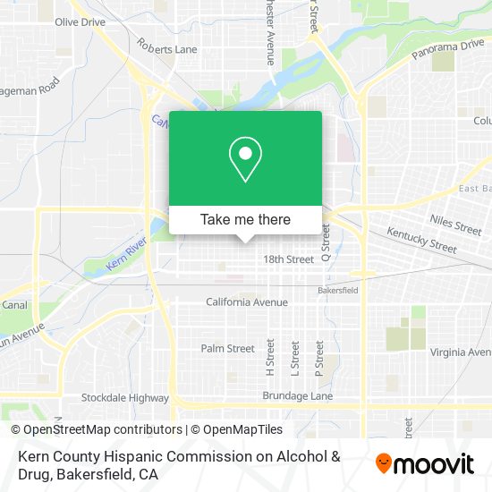 Mapa de Kern County Hispanic Commission on Alcohol & Drug