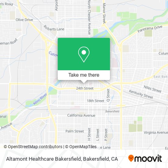 Altamont Healthcare Bakersfield map