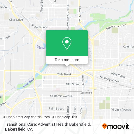 Transitional Care: Adventist Health Bakersfield map