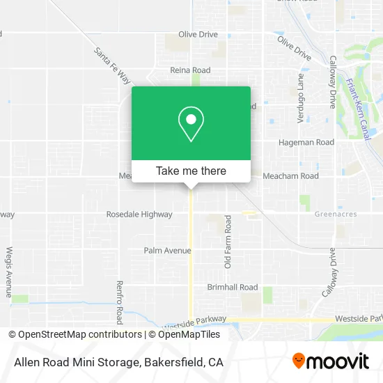 Allen Road Mini Storage map