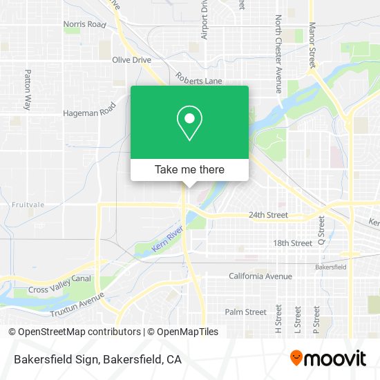 Mapa de Bakersfield Sign