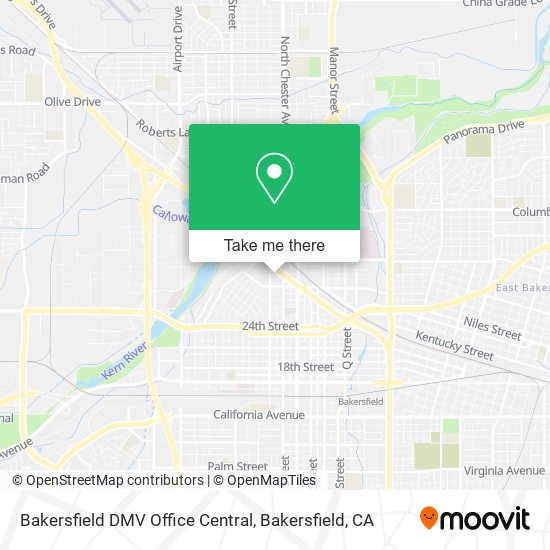 Mapa de Bakersfield DMV Office Central