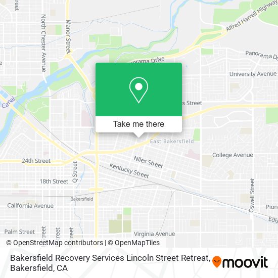 Bakersfield Recovery Services Lincoln Street Retreat map