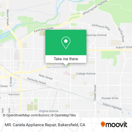 Mapa de MR. Canela Appliance Repair