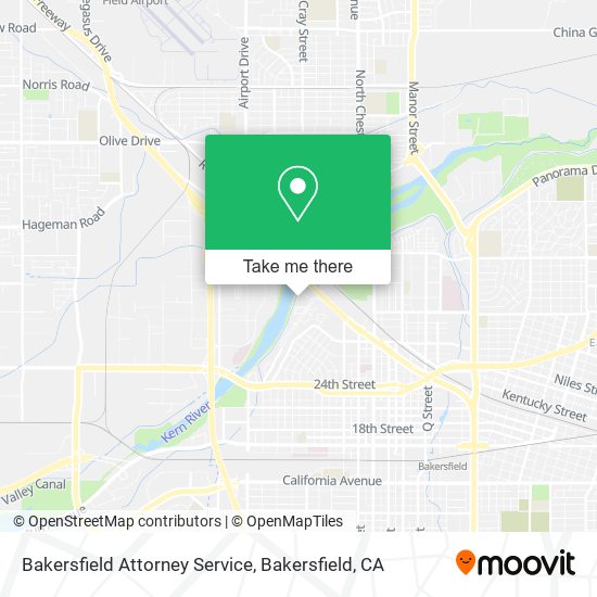 Bakersfield Attorney Service map