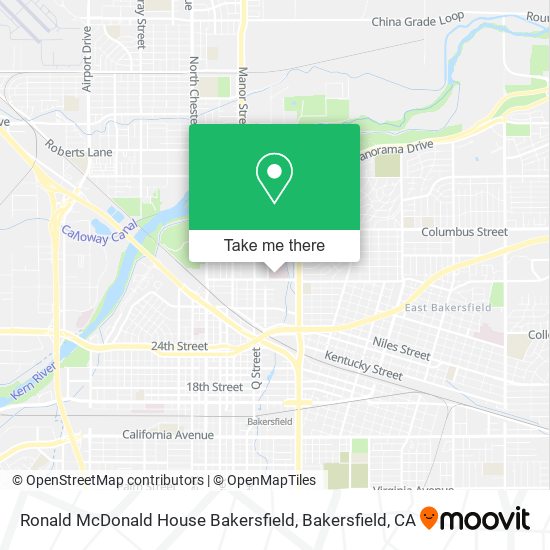 Ronald McDonald House Bakersfield map