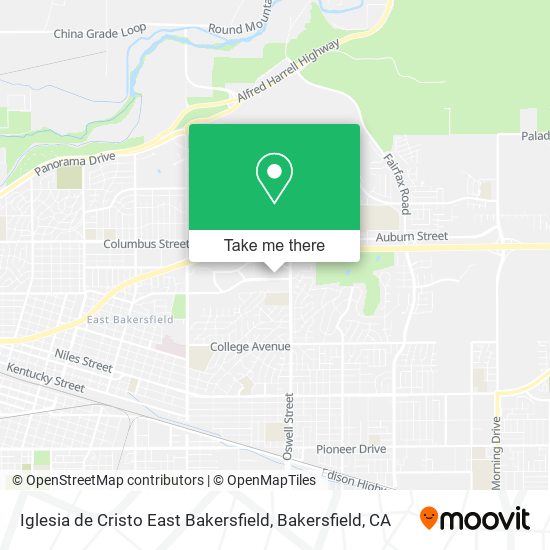 Mapa de Iglesia de Cristo East Bakersfield