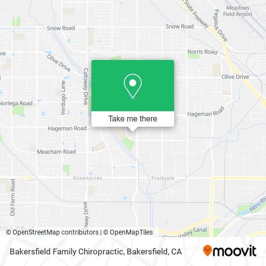 Bakersfield Family Chiropractic map