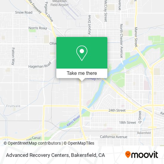 Advanced Recovery Centers map