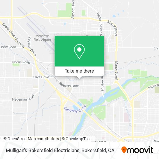 Mulligan's Bakersfield Electricians map