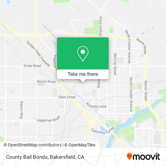 Mapa de County Bail Bonds