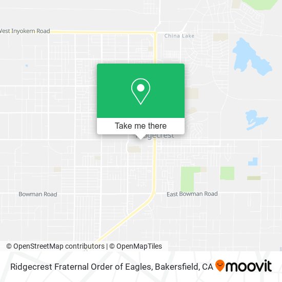 Mapa de Ridgecrest Fraternal Order of Eagles