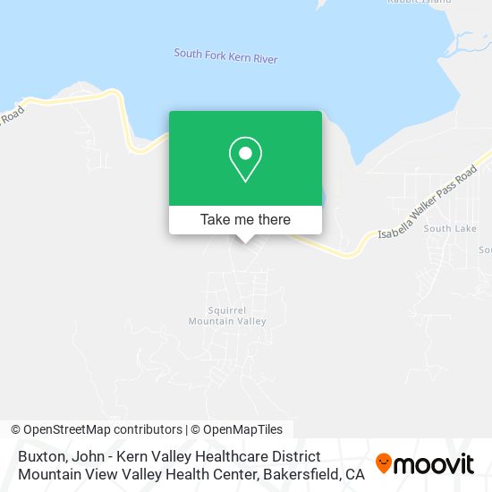 Buxton, John - Kern Valley Healthcare District Mountain View Valley Health Center map