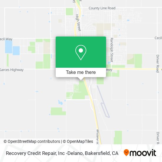 Mapa de Recovery Credit Repair, Inc -Delano