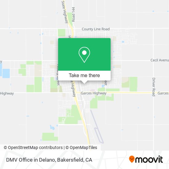 DMV Office in Delano map