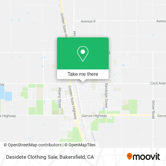 Mapa de Desidete Clothing Sale