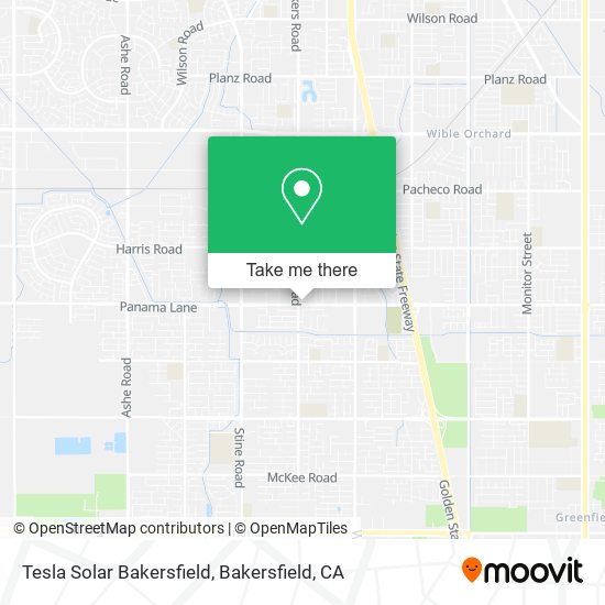 Tesla Solar Bakersfield map