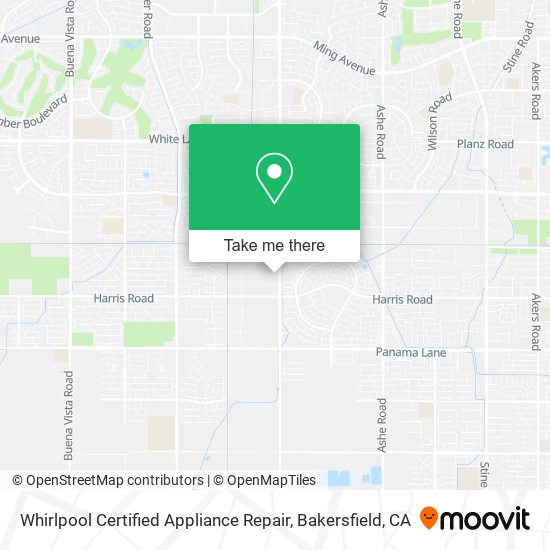 Mapa de Whirlpool Certified Appliance Repair