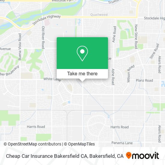 Mapa de Cheap Car Insurance Bakersfield CA