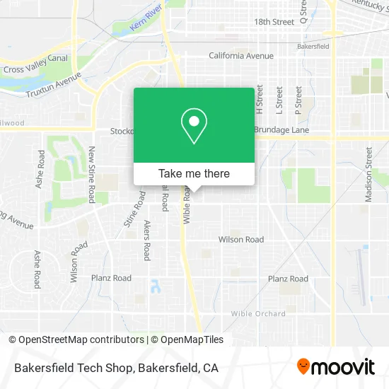 Mapa de Bakersfield Tech Shop