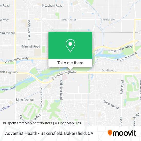 Mapa de Adventist Health - Bakersfield